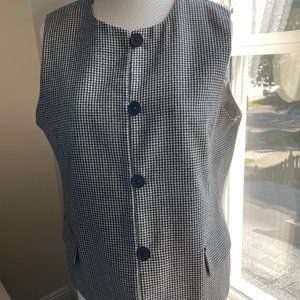 David N Houndstooth Vest